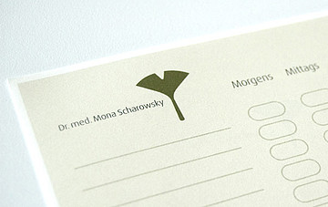 Grafikdesign, Logoentwicklung und Geschäftsausstattung | Dr. Mona Scharowsky, Ärztin – Homöopathie, Erlangen